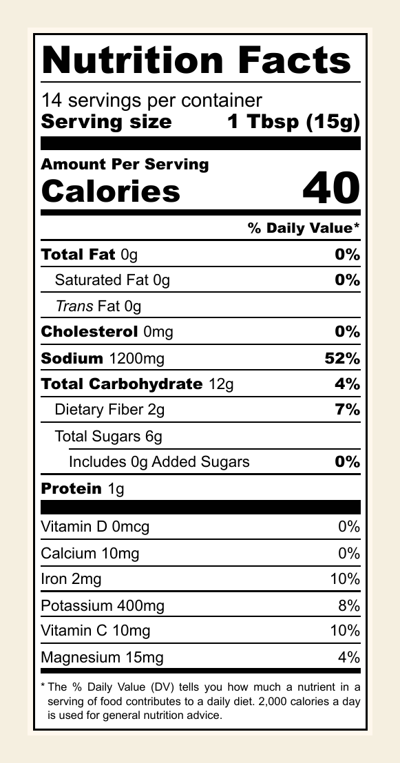 Coconade 14-serving nutrition facts